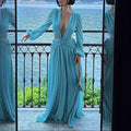 Beach Vacation Sexy Dress Women Summer Cropped Outfit Solid Color Seaside Atmosphere Maxi Dress