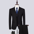 Mens Fashionable And Versatile Striped Three-piece Suit