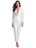 Women's Ivory Tuxedo Jacket