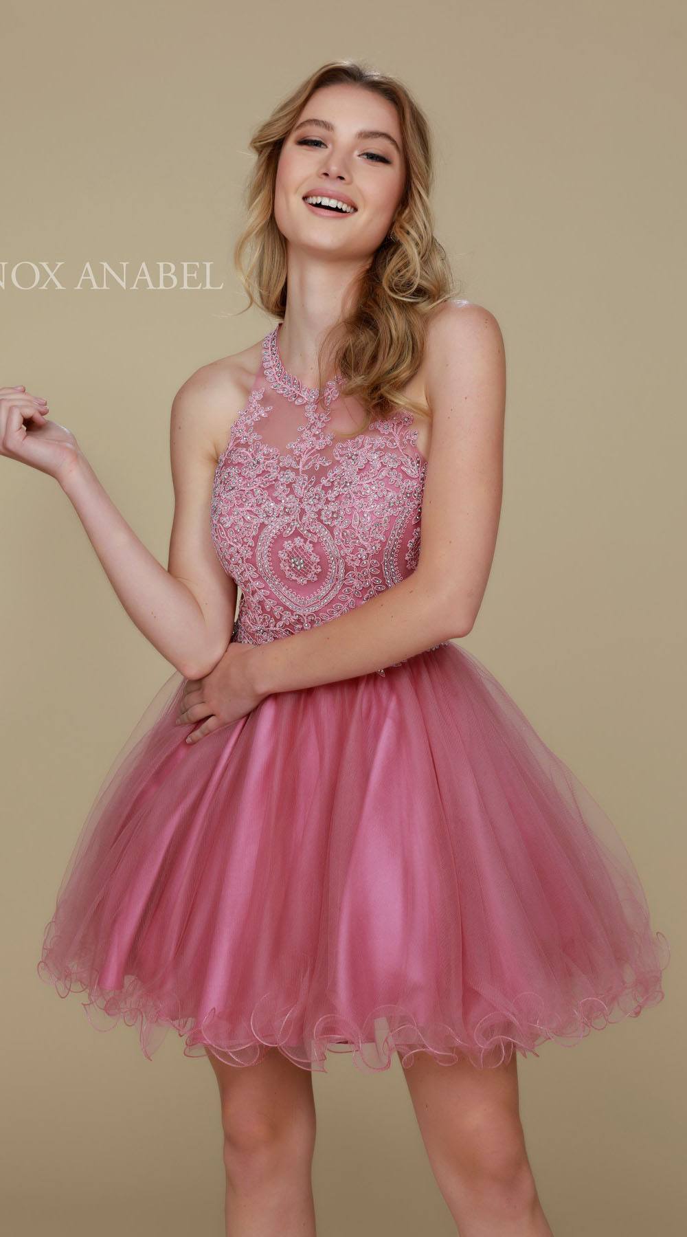 CLEARANCE - Nox Anabel B652 Short Dress Poofy A-Line Tulle Skirt (Size Small)