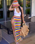 Beach wear Sexy Handmade Crocheted Tassel Lace up Beach Skirt