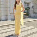 Summer Mesh Swing Collar Pleated Dress Sexy Backless Slim Fit Figure Flattering Sheath Dress