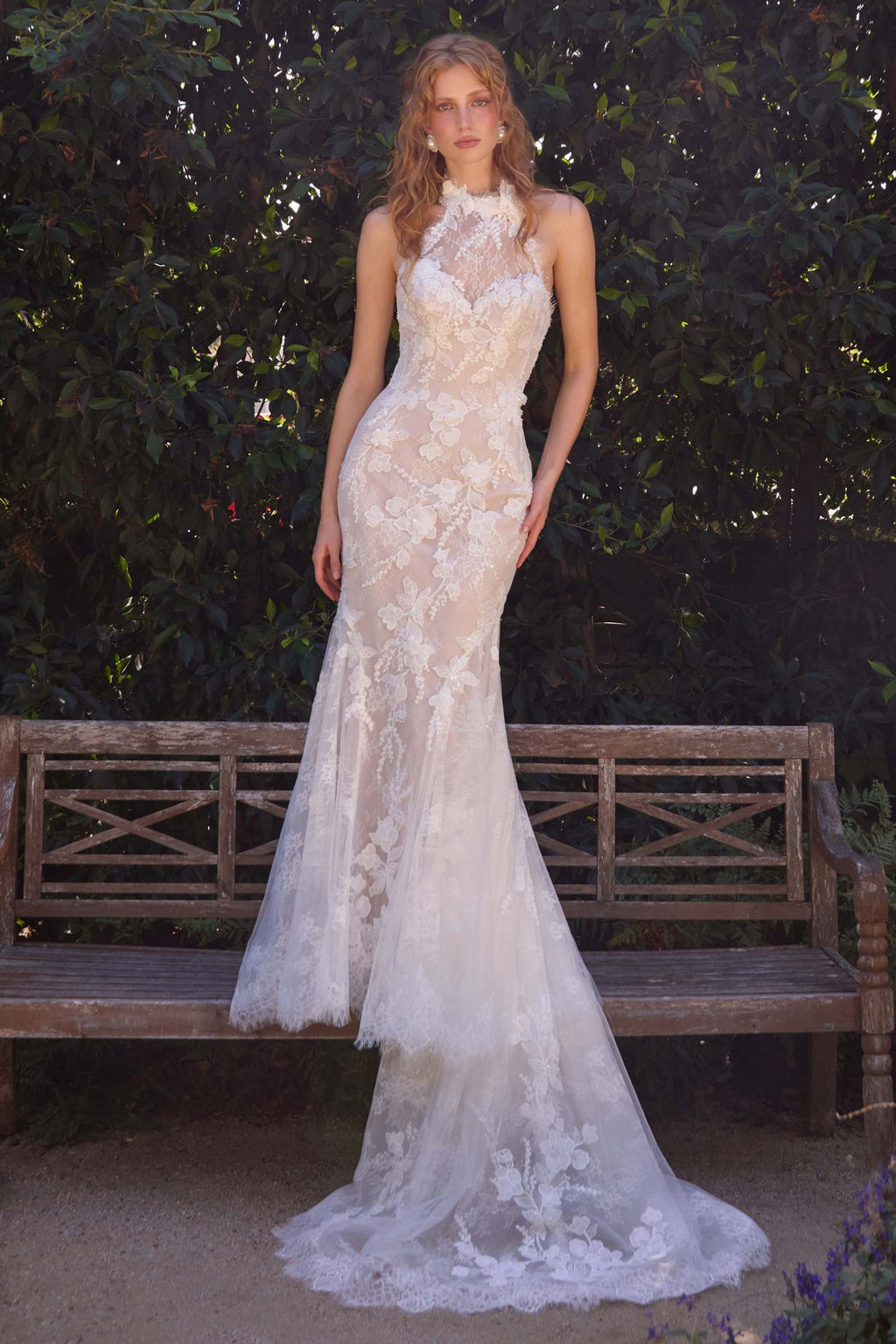 Andrea & Leo WL077 Lace Halter Mermaid Wedding Dress