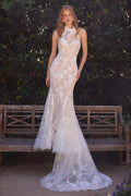 Andrea & Leo WL077 Lace Halter Mermaid Wedding Dress