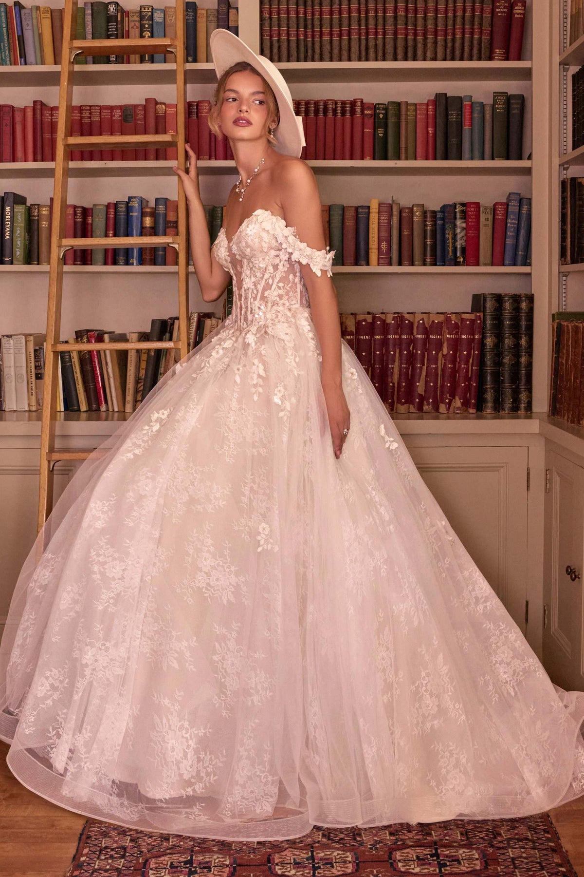 Andrea & Leo WL093 Off the Shoulder Bridal Ball Gown