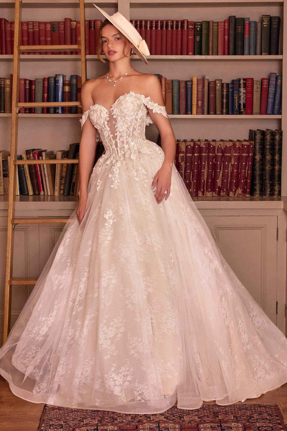 Andrea & Leo WL093 Off the Shoulder Bridal Ball Gown
